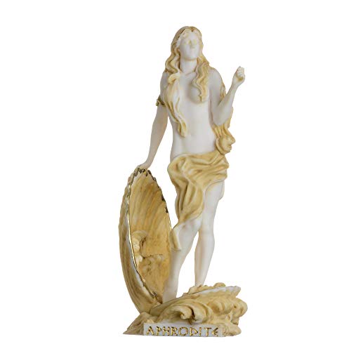 Rising Venus Aphrodite Zeus Daughter Greek Goddess Gold Tone Statue Sculpture 7" #TOP2