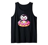 Cute Penguin Doughnut Cartoon Design