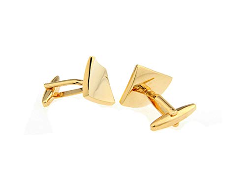 Set de Mancuernillas Daesar para Hombre Geométricas Doradas miniatura 2