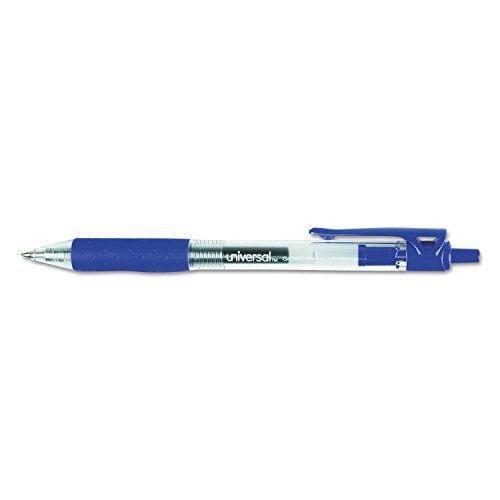 Bolígrafo retráctil gel Universal azul medio docena