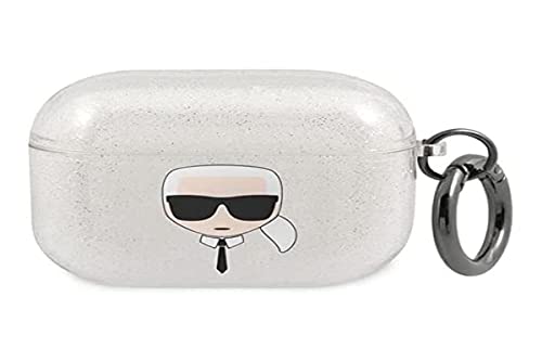 Karl Lagerfeld KLA3UKHGS Coque pour AirPods 3 Argenté pailleté