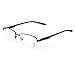 Progressive Multiple Focus Reading Glasses Metal Half Frame Multifocus Glasses for Men and Women (Black, 1.50)