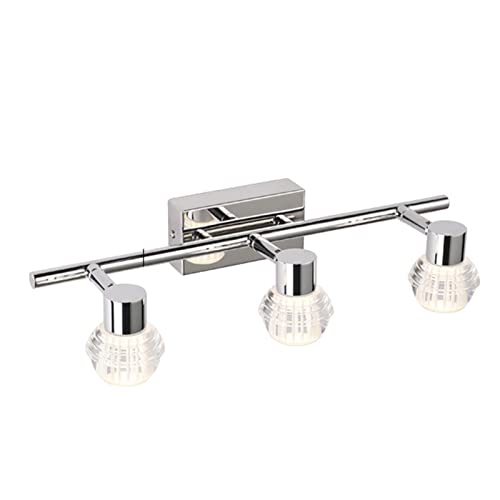 Lampe de miroir de salle de bain anti-buée MESKEL à 3 appliques LED contre l'humidité