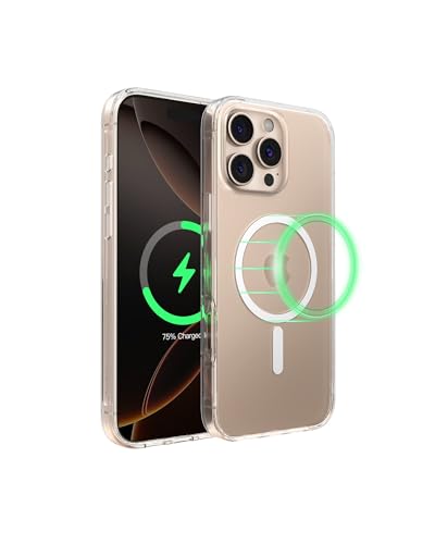 Belkin SheerForce Coque de Protection pour iPhone 16 Pro Max (Compatible MagSafe, Design Fin, Protection antimicrobienne, antirayure, magnétique et Anti-impacts, Transparent)