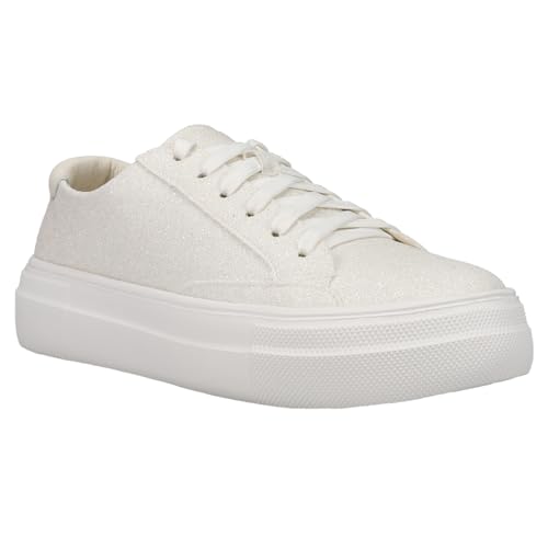 Corkys Womens Glaring Platform Sneakers Casual Shoes Casual - White2