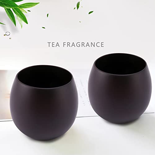 Nephit Juego de té de madera Yerba KüRbis Mate pintado a mano, natural, taza de agua mate, taza con paja, pincel de 200… - Imagen 5
