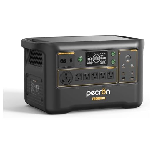 pecron Portable Power Station F3000LFP, 3072Wh Solar Generator, 3600W LiFePO4 Battery Home Backup, Fast Charging Lithium Battery with 100W USB-C Output for Home, Camping, RV, Emergency