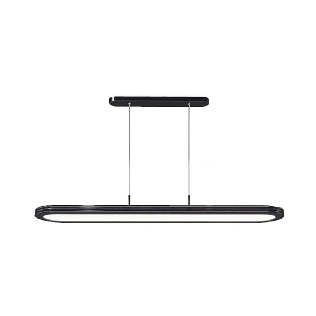 Abinlina 112W Dimmable LED Pendant Light - Black Minimalist Ceiling Fixture for Home & Office(Dark)