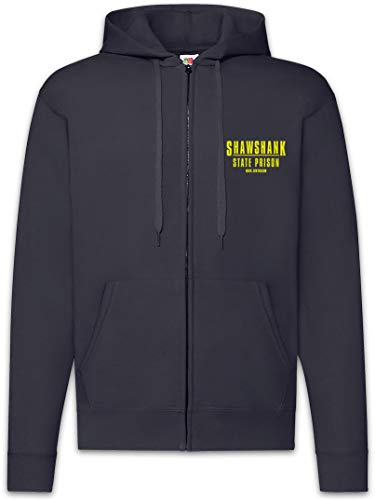 Sweat à capuche homme anti-bouloche Shawshank State Prison veste zippée coton premium