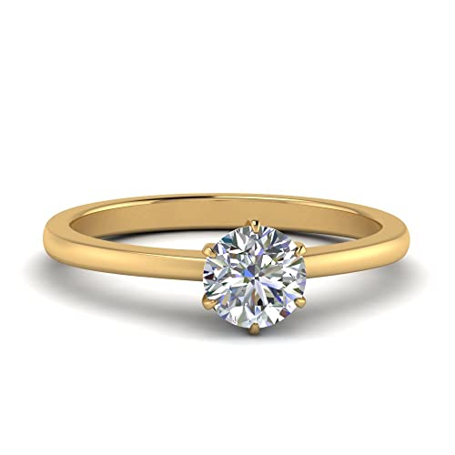 Pierre de naissance bague solitaire or jaune pour un cadeau unique