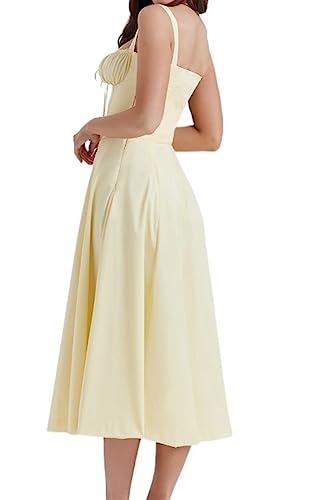 Vestido Com Corpete Vestido Com Gola Quadrada E Sem Mangas Vestido Com Corpete Feminino Floral Midi