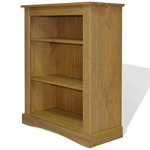 ZQQLVOO Librería con 3 estantes, estantería de cocina, estantería de almacenamiento independiente, estanterías para el salón, estilo mexico, pino, corona, 81 x 29 x 100 cm