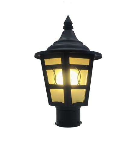 Image of SINOMAN Contemporary Gate Light Lamp for Outdoor Pillars Post Top Fixture for Pathway, Garden, Patio, Porch, Entrance, Walkway Farmhouse, Boundary and Landscape Lighting (GL Pooja, Pack of 1)