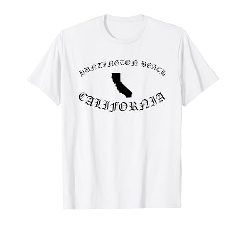 Huntington beach california surf vintage cali socal naranja camiseta