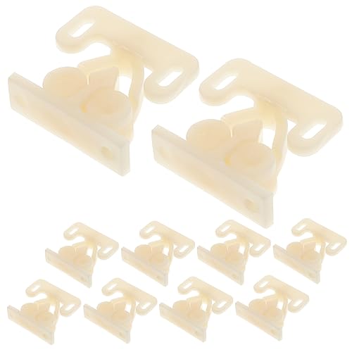 HORIALENCE 10 piezas Pestillo de Bola Doble para Muebles Tensión para Puertas de Gabinete Accesorios para Puertas de Armarios Color Beige