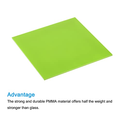Image of MECCANIXITY PMMA Acrylic Sheets Colored Non Transparent 6 x 6 Inch Dark Green for Glass, DIY, Painting, Art Craft
