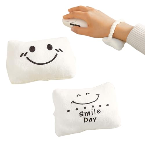 2 Pièces Repose Poignets, Set Clavier Souris Repose Poignets Clavier, Repose-Poignets En Coton Doux Clavier Souris, Pour Dactylographie, Travail De Bureau