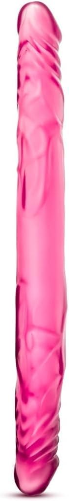 Eden 14" Realistic Double-Ended Dildo – Soft Dual-Sided Long Dong for Anal & Vaginal Play – Flexible Double Penetration Toy for Women, Couples, Lesbian, Gay & Fantasy Play – Adult Sex Toy - Pink