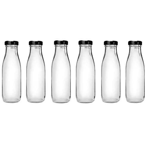 Image of LOTUSINC 200 ML Glass Bottle for Milk & Juice | Glass Bottles | Shakes | Suitable for All Types Of Liquids With Airtight Leak Proof Cap (6)