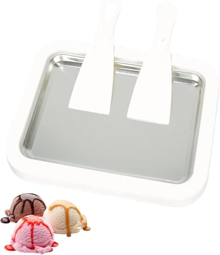 Rolled Ice Cream Maker Kit for Home, DIY Dessert Making (Milky White)