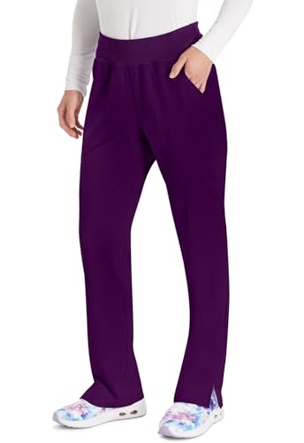 Dickies Women's Scrub Pants Natural Rise Tapered Leg Pull-On Bottoms with 7 Pockets and Knit Waistband DK005, M, Eggplant - image 4