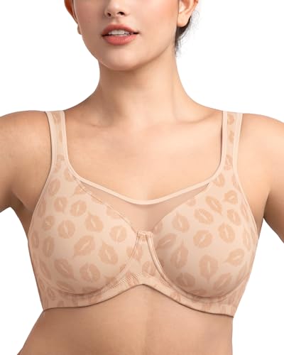 Image of HSIA Minimizer Bras for Women Plus Size, Full Coverage Coolcomfort T Shirt Unlined Bra with Underwire for Heavy Breast