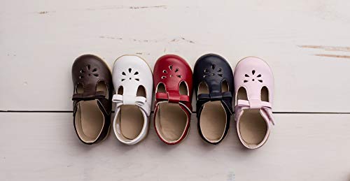 image for Baby Deer Girls' Mary Jane T Strap Flat, White, 4 Child US Toddler, 4 