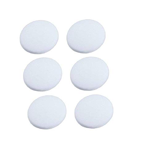 Beikal Manija de Puerta Parachoques, Puertas de Silicona Perilla de Pared, autoadhesiva Redonda de Goma Suave, Almohadillas para Puerta, Paquete de 6 Piezas, diámetro 1.6", Blanco