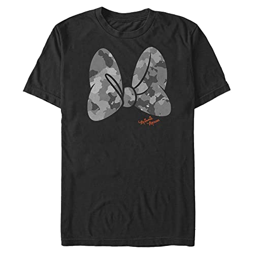 T-shirt Disney Minnie Camo Noir 3XL Homme en coton confortable
