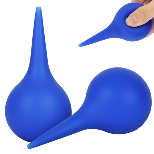 LOPHE Bulb Syringe for Ear Wax 30 ml 2-Pack, Reusable Ear Cleaning Kit for Safe Ear Wax Removal and Dust Cleaning,Vacuum Ear Wax Removal Suitable for Adults and Kids Blue