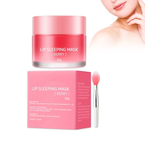 Lip Sleep Mask, Lip Sleeping Mask Descamadora, Mascarilla Hidratante De Labios Natural Fruit Lip Balm, Hydrate Exfoliate Lip Treatment Cream Lip Balm Restore and Revitalize Cracked or Chapped Lips