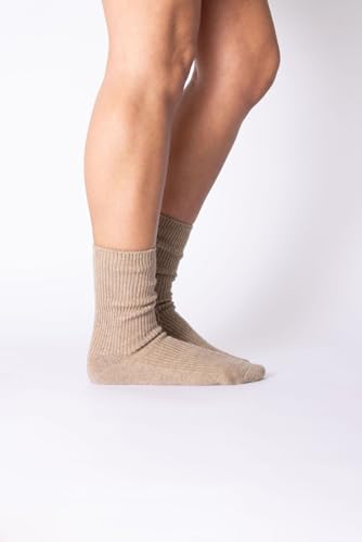 Image of MELUSA Wool Cashmere Socks for Women, Super Soft Warm Cozy Winter Gift Crew Socks