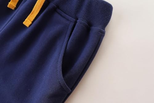 Irsutey Toddler Boy Cute Cartoon Embroidered Sports Pants Jogger Cotton Casual Leggings with Pockets4