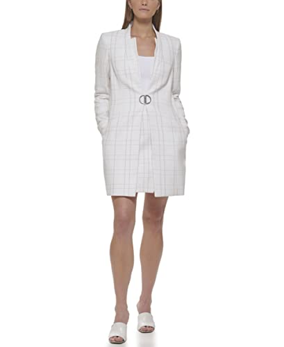 DKNY Women's Novelty Metallic Monogram Detail Jacket2