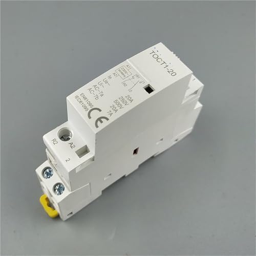 Contacteur modulaire 2P 20A pour rail DIN domestique 220V 1NC 1NO