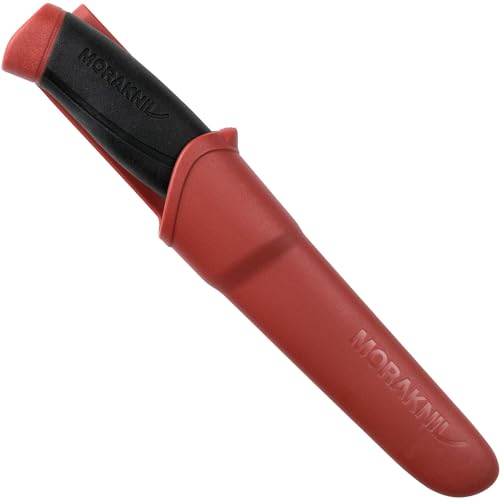 Morakniv faca de lâmina fixa de aço inoxidável com bainha, dala red, 4,1 polegadas