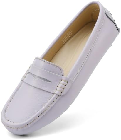 Artisure Women's Classic Genuine Leather Penny Loafers Driving Moccasins Casual Slip On Boat Shoes Fashion Comfort Flats