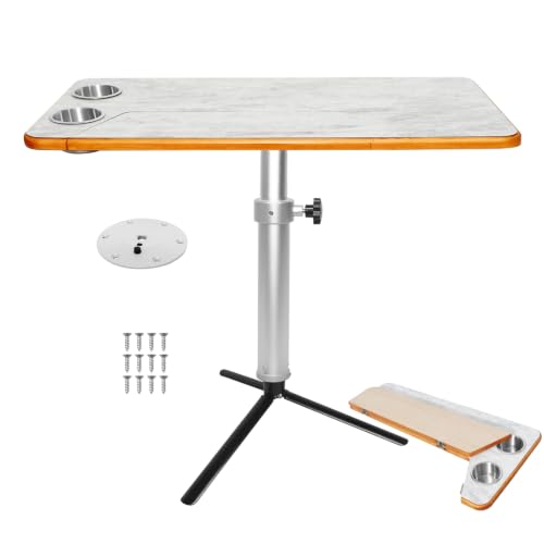 Mesa de comedor plegable con soporte de trípode extraíble para camper 31.5" 2