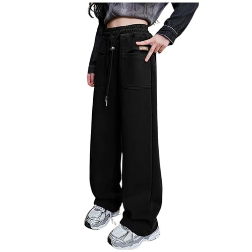 Girls Pants Soft Fleece Joggers Elastic Waist Active Sweatpants Warm Comfortable Kids Casual Wear