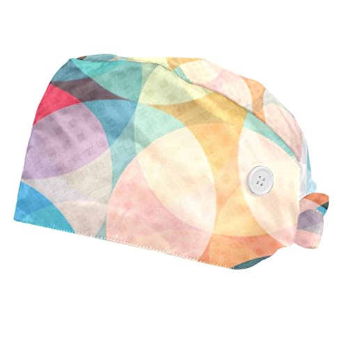 Casquettes de travail ajustables JDEZ anti-transpiration à motif coloré