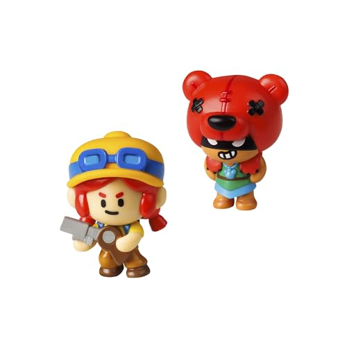 Bizak Brawl Stars Pack 2 Figuren 6 cm in Box Niete und Jessie Charaktere (64112015-5)