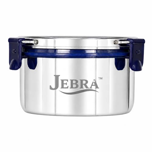 Image of Stainless Steel Lunch Box with Airtight Leakproof Lid,Easy to Clean Tiffin Box for Office,School & Kids,Navy Blue,Set of 1 (750ML) Tall