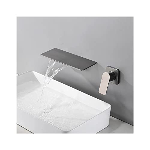 Robinet de pomme de douche et mitigeur lavabo mural laiton