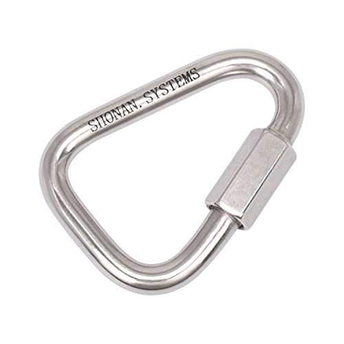 Shonan Delta Quick Link, Large Stainless Steel 3.5 Inch Triangle Quick Links Heavy Duty Triangle Carabiners Marine Grade, 1 Pack, 2300 Lbs Capacity #TOP5
