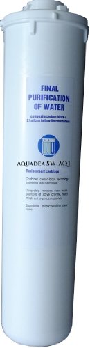 Aquadea®-Q1 Schnell-Wechsel Filterpatrone Aktivkohle-Block 0,8 µ und Mikro-Hohlfasermembran 0,1 µ Keimsperre für z.B. Filtergerät Okato,Ukato und Umkehrosmose Morion als Vor-und Nachfilter | Carbonblock | Made in EU Cover