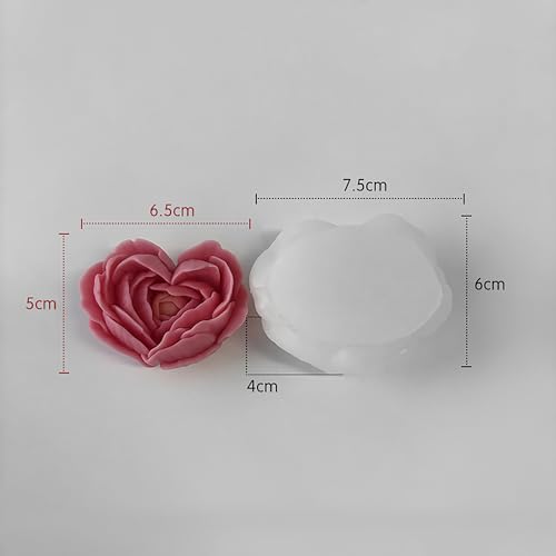 2 Pack Flower Mold 3D Flower Candle - Resin Casting Silicone Molds for Home Decor & Candle Making Wave Spiral Mold