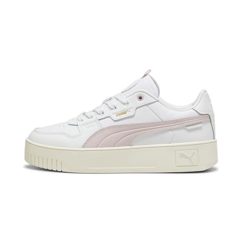 PUMA Femme Carina Street LUX Sneaker, White-Mauve Mist Gold, 38.5 EU