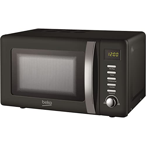Beko Solo Retro Microwave MOC20200B |Retro Black Design | 20L Capacity| 800W Power | Includes Auto-Cook Menu, Defrost Function & Digital Programmer