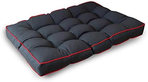 LILENO HOME Zestaw poduszek na palety antracytowe i zielone, dekoracyjne poduszki na palety 22 x 35 cm, poduszki na meble z palet, do użytku na zewnątrz, jako poduszka do siedzenia na meble z palet