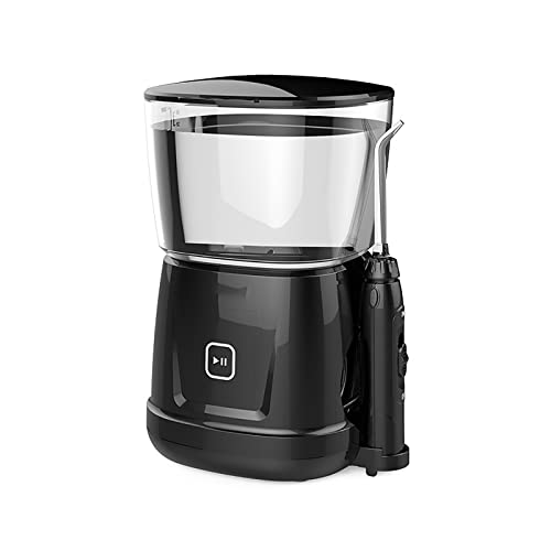 CCCYT 歯、歯茎、5つの圧力レベルの水の歯科用口腔灌漑用水フロス歯掃除機5つの水のためのウォータージェットのヒント、歯のきれいに1000mlの電気歯科用水のフロッサー,黒